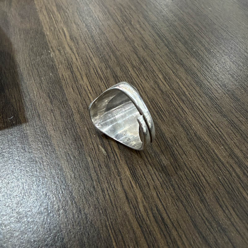 Nepalese handmade sterling silver dzi beads ring for men and women retro