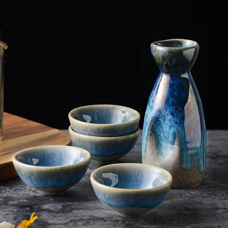 日式窑变陶瓷酒具套装烫酒壶清酒杯黄酒温酒器复古家用酒瓶白酒杯,淘宝优惠券,粉丝福利购,淘宝优惠卷