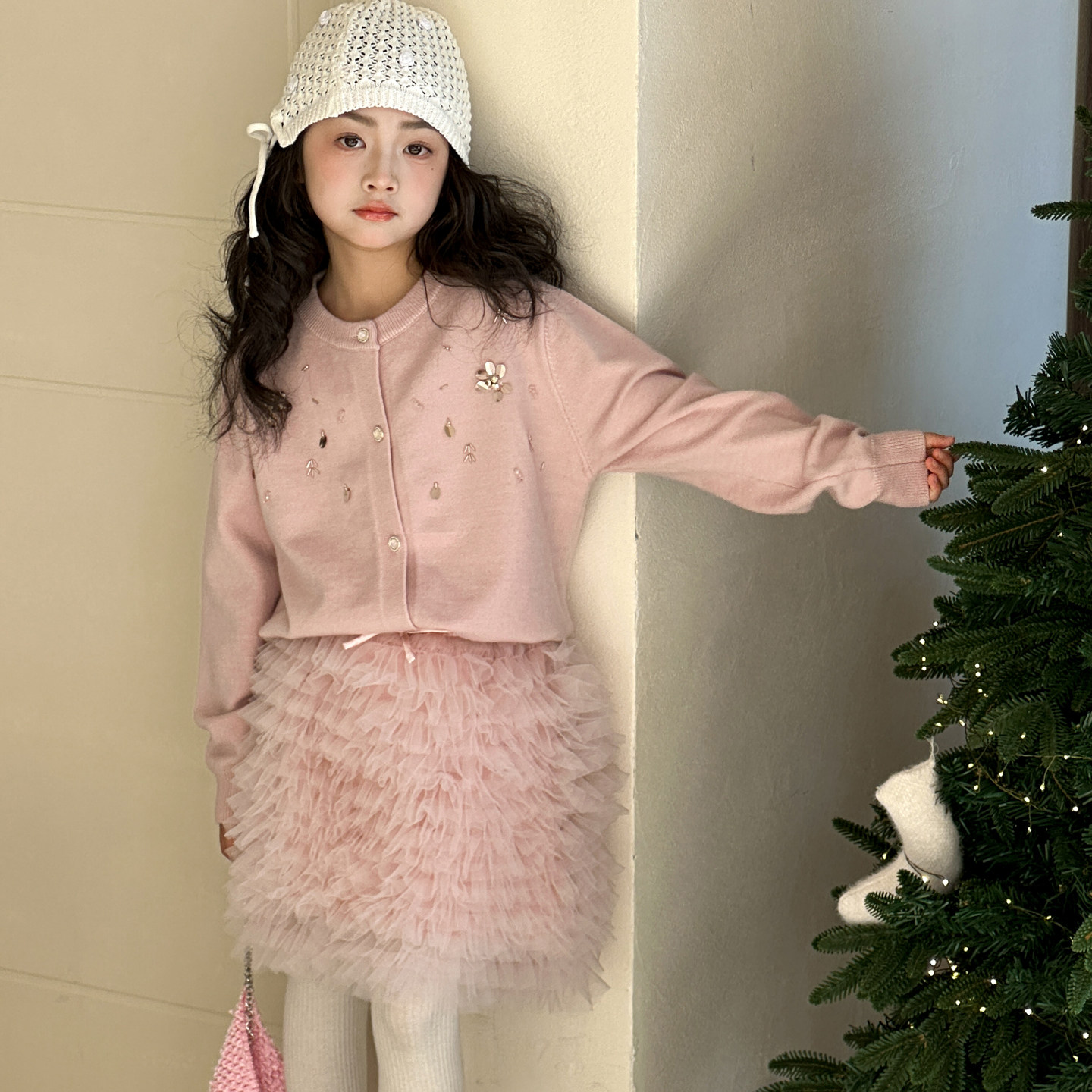 女童套装2026早春新款儿童亮片针织衫新年衣服女大童tutu裙两件套,淘宝优惠券,粉丝福利购,淘宝优惠卷