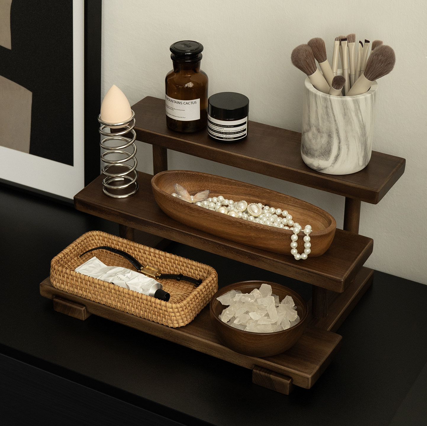 shy pear羞梨 收纳盘 南美胡桃木首饰收纳盒梳妆台桌面杂物置物盘,淘宝优惠券,粉丝福利购,淘宝优惠卷