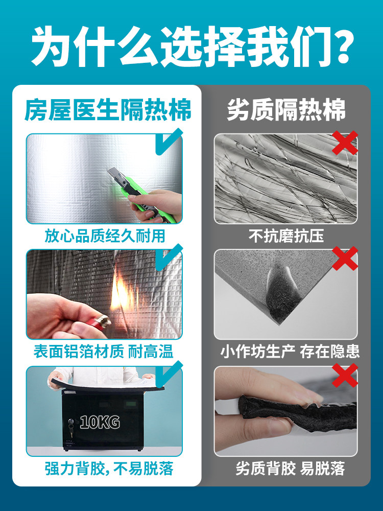 隔热棉耐高温防火屋顶防晒隔热膜 房屋医生管道隔热保温套