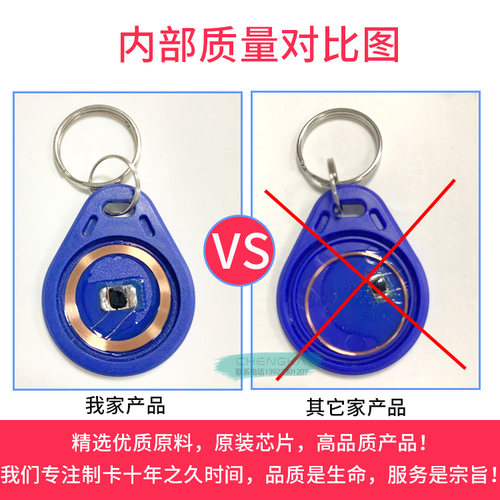 3号ID复制钥匙扣门禁卡感应可反复擦写T5577停车卡电梯卡复制器用 - 图2