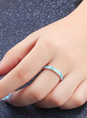 女纯银欧美风简约大气戒指指环