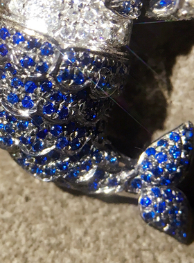 实心纯银铂金精工镶嵌莫桑钻吊坠