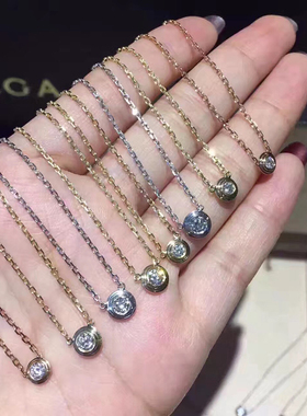 c家高碳莫桑钻石明星同款项链