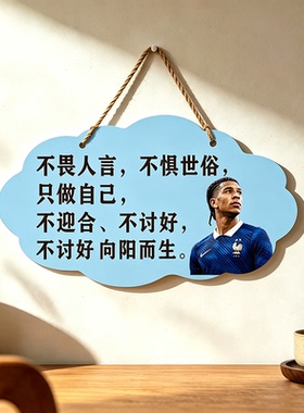 世界杯欧洲杯足球运动员励志挂牌