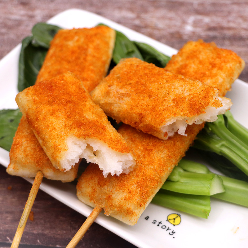 网红脆皮年糕串200串商用糯米年糕排半成品铁板烧烤油炸小吃食材