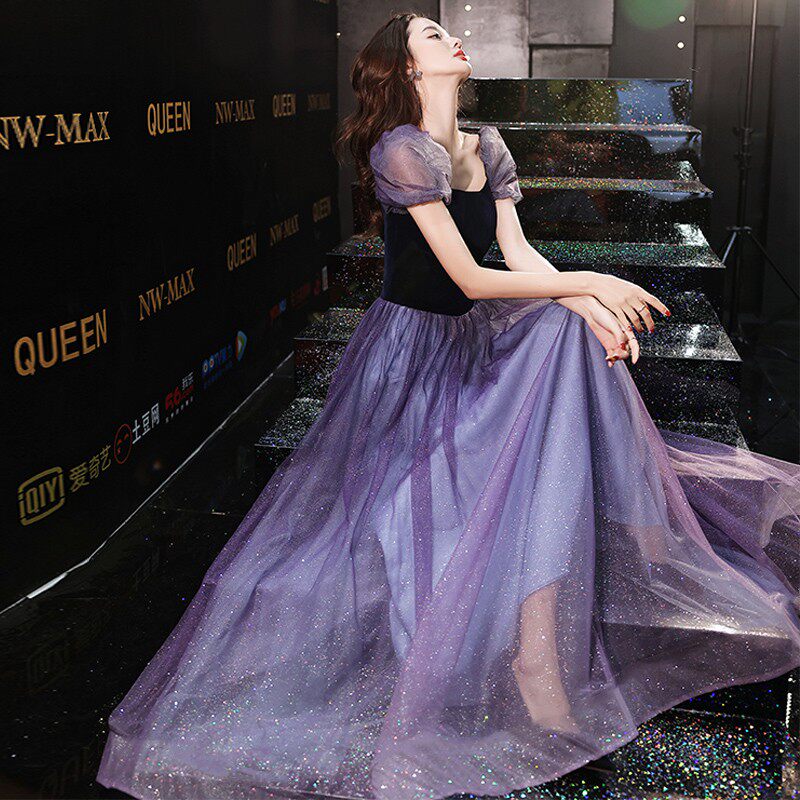 晚礼服女气质2024新款高级感长款高端名媛轻奢小众年会宴会连衣裙