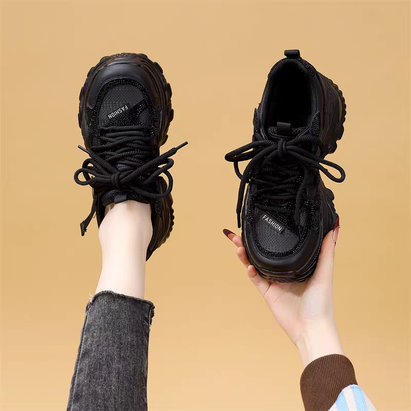 厚底老爹鞋女款冬加绒增高百搭显脚小春秋单鞋休闲透气女鞋运动鞋,淘宝优惠券,粉丝福利购,淘宝优惠卷