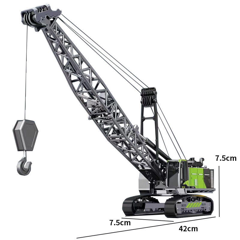 钢力威合金绿色工程车惯性铲雪车叉车仿真塔吊男孩工程车模型玩具 - 图1