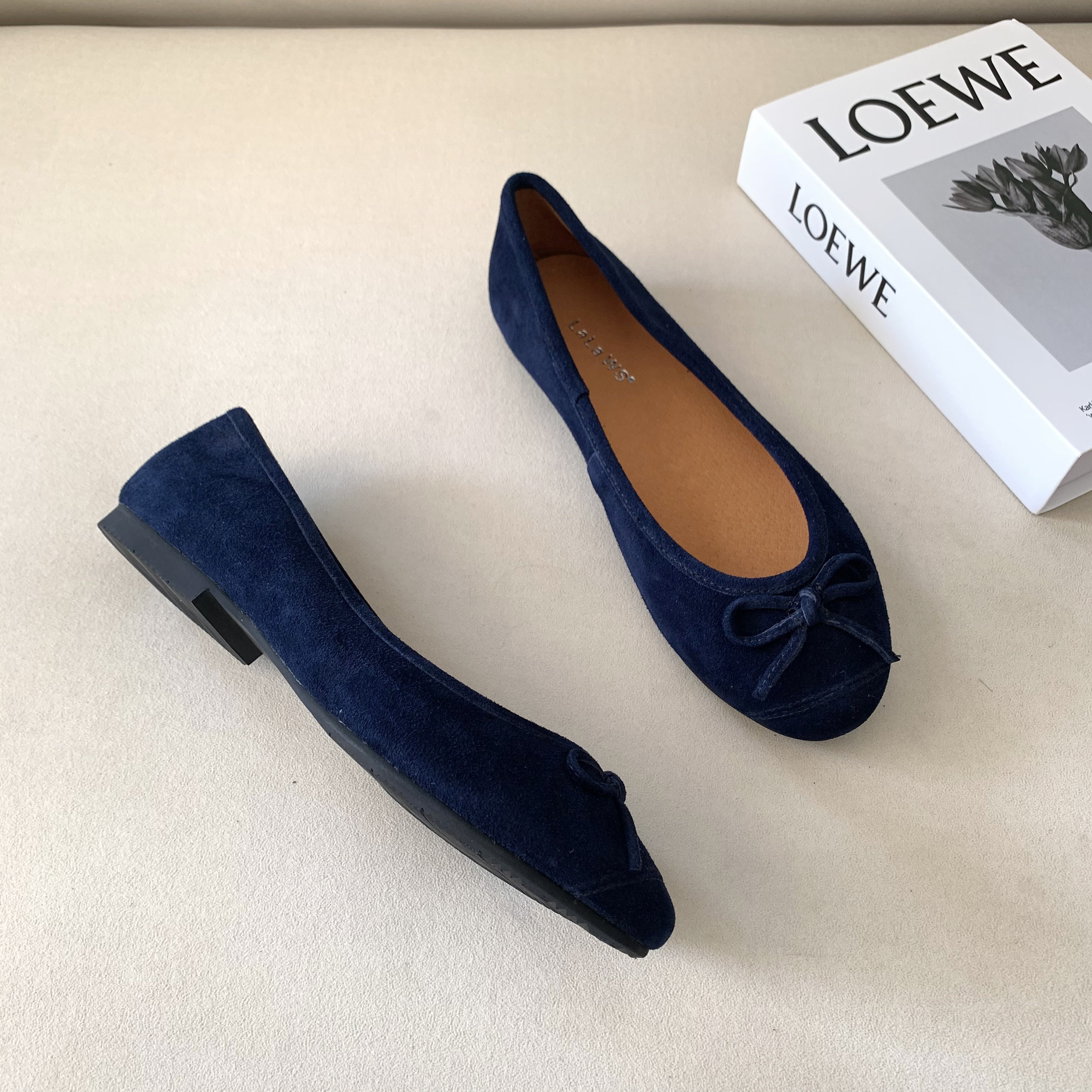 春季新款法式复古磨砂皮圆头浅口平底单鞋女蝴蝶结芭蕾舞鞋奶奶鞋,淘宝优惠券,粉丝福利购,淘宝优惠卷