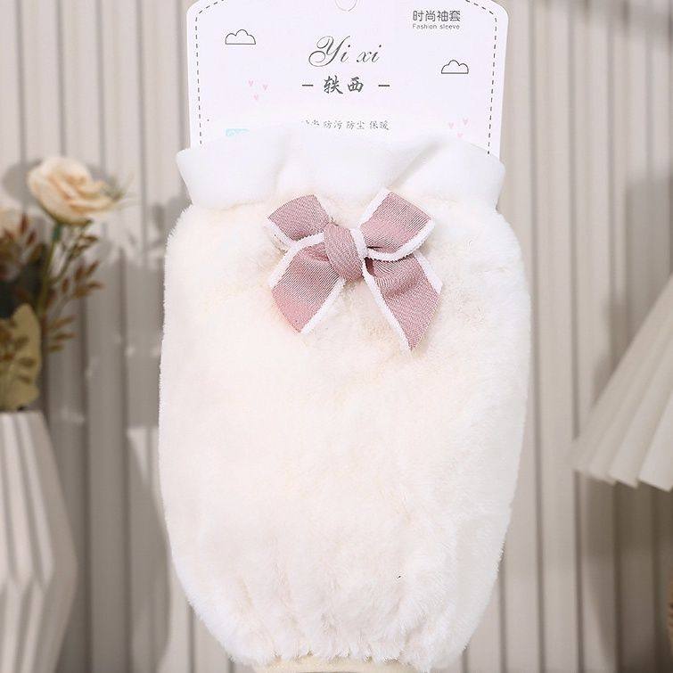 毛绒袖套短款女秋季可爱学生护成办公室工作防脏手头羽绒服护袖套,淘宝优惠券,粉丝福利购,淘宝优惠卷