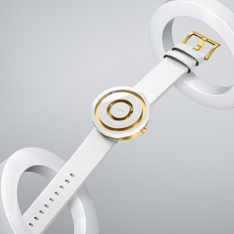 odm女简约气质磁悬浮概念陶瓷手表 odm国产腕表