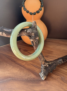 天然和田玉新疆黄口手镯60圈口支持复检