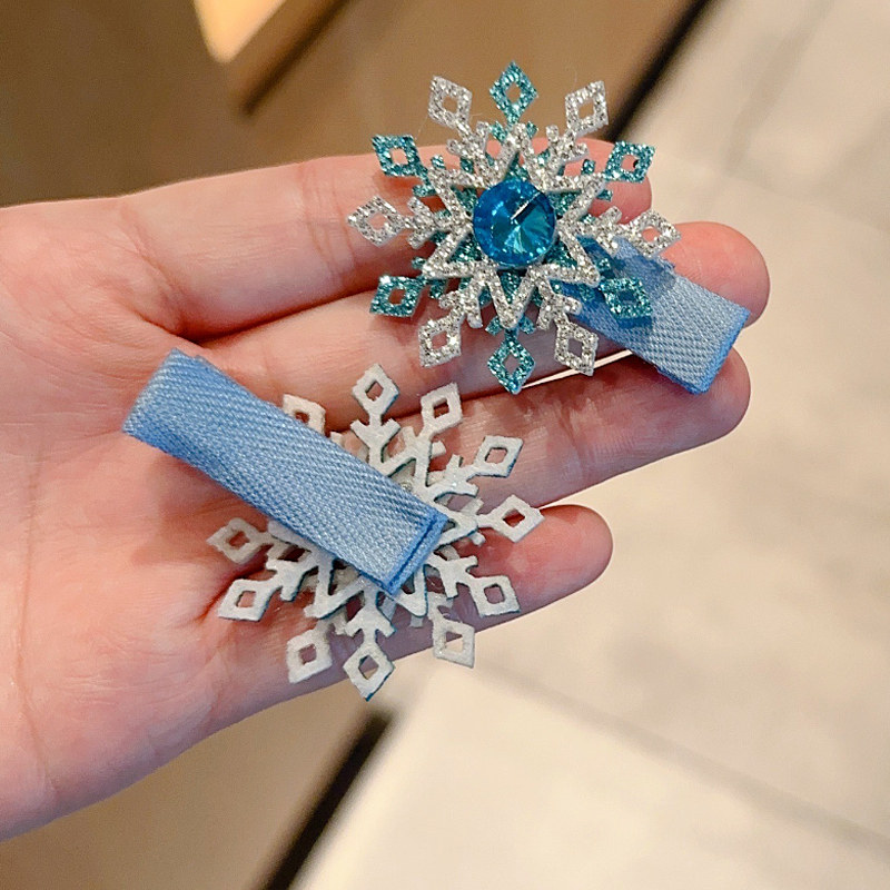 冰雪奇缘爱莎公主亮闪雪花儿童全包布发夹发卡头饰女童公主侧边夹,淘宝优惠券,粉丝福利购,淘宝优惠卷