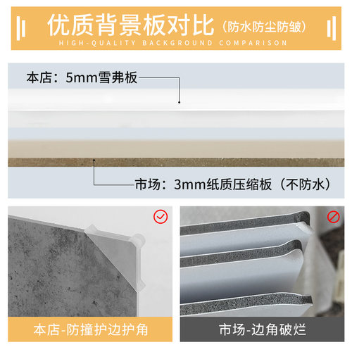 ins风拍照道具背景板PVC水泥大理石木纹拍摄背景布摄影纹理白色背景纸高级感场景布置产品美食蛋糕装饰背景墙 - 图1