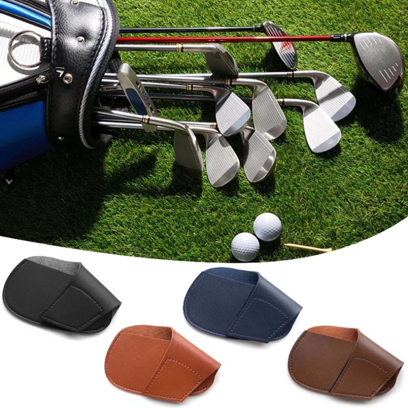 韩国高尔夫球杆套简约铁杆PU杆头套铁杆套杆头保护套 golf用品-图0