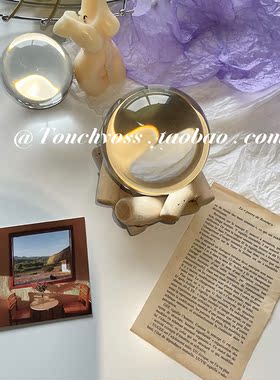 拍摄道具ins透明水晶球桌面摆件