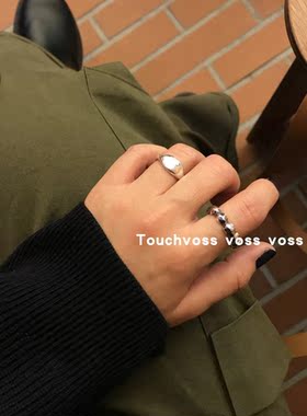 韩国东大门纯银百搭复古戒指