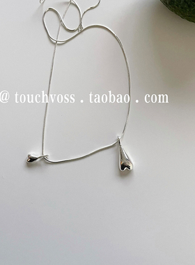 日韩风ins心形吊坠组合毛衣链