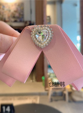 学院风蝴蝶结粉色领结甜美