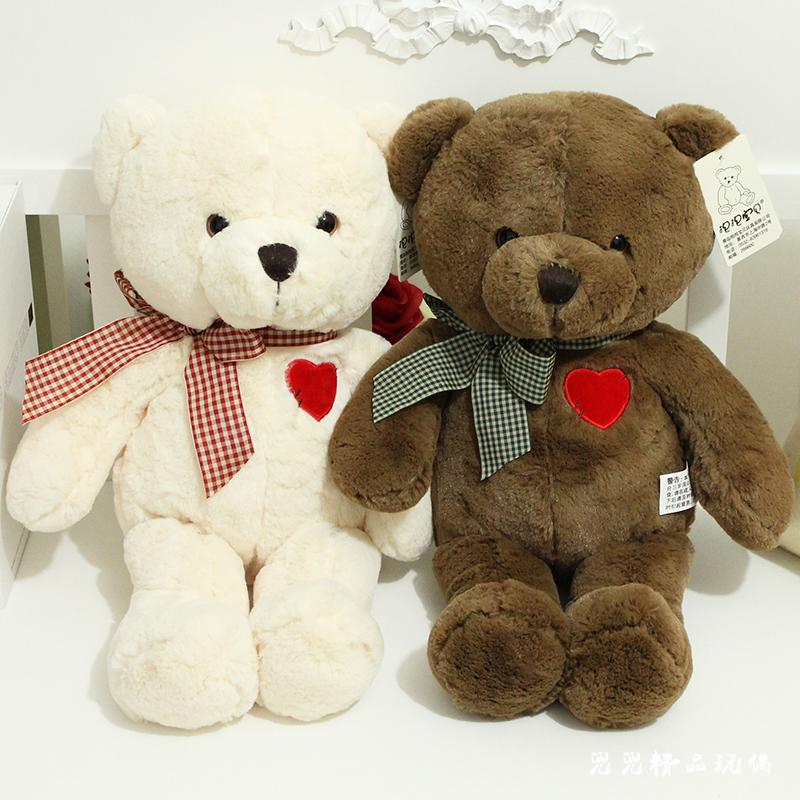 泰迪熊毛绒玩具丝带爱心熊熊布娃娃公仔抱抱熊玩偶儿童女生日礼物-图0