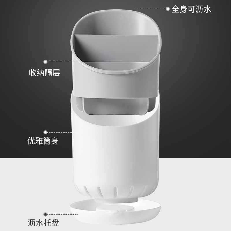 家用筷子筒笼筷子置物架筷子桶放餐具勺子收纳盒厨房沥水筷子篓筷 - 图2