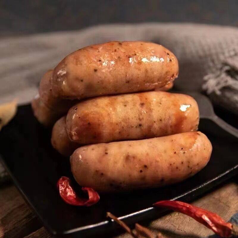 藤岭农夫地道肠火山石烤肠竹笋肠纯原味黑椒肉肠热狗肠10根装500g,淘宝优惠券,粉丝福利购,淘宝优惠卷