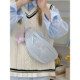 Cute little fresh bow chest bag Korean style lightweight student waist bag Forest style niche mobile phone crossbody small bag for women