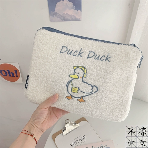 Милый бархатный мультяшный планшетный вкладыш, ноутбук, защитный чехол, плюшевый, 11 дюймов, 14 дюймов