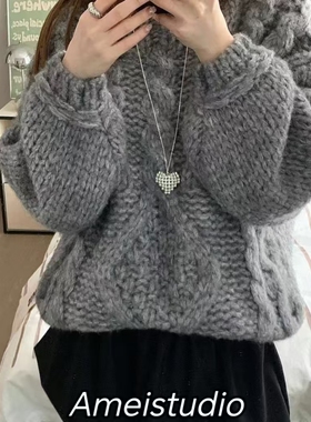 小众设计感编织爱心项链