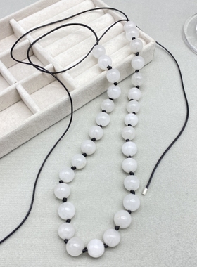 日韩时尚手工天然石串珠系绳项链