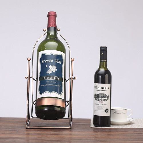 【包邮】大号5升酒架欧式3升红酒架铁艺葡萄酒架装饰酒摆件3L5L - 图0