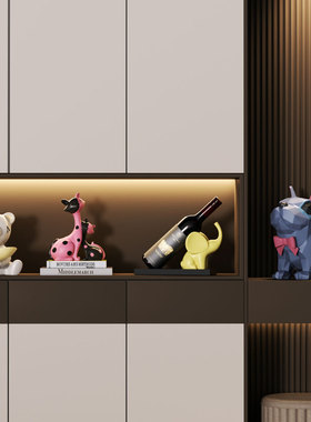 奶油风高级感小众酒柜摆件