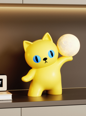 创意可爱喵星人小夜灯桌面摆件
