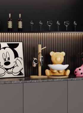 小熊入户进门口钥匙收纳玄关摆件