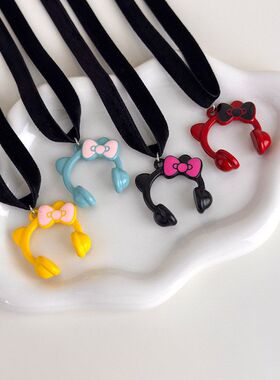 跨境新品蕾丝复古锁骨链流苏choker哥特式颈链萝莉项链甜美项圈女