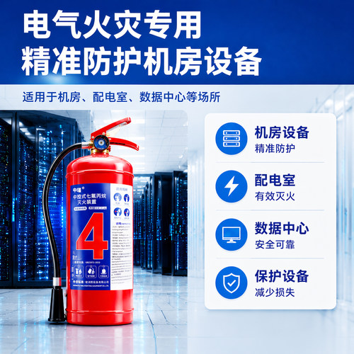 七氟丙烷灭火装置手提机房六氟悬挂式柜式洁净气体自动灭火器系统 - 图1