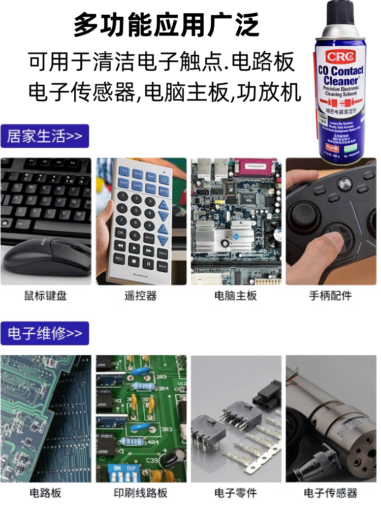 原装进口正品美国PCB电子线路板快干清洗CRC02016C精密电器清洁剂-图1