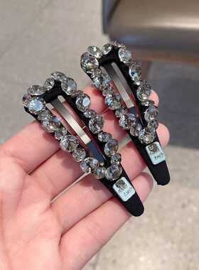 超闪水钻三角bb夹掰掰夹高级感时尚刘海碎发夹侧边夹重工发夹发卡