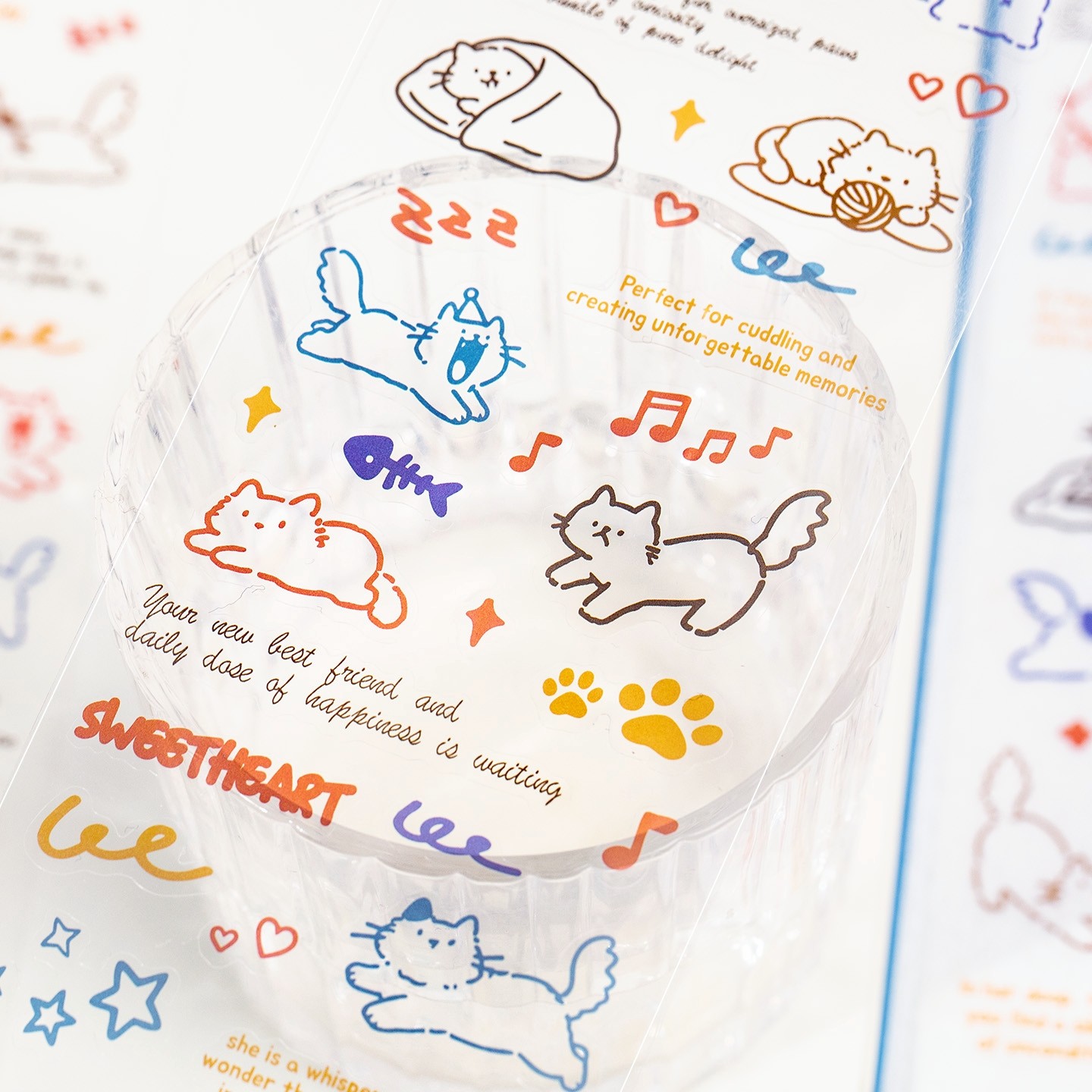 语闲猫猫日常pet手帐贴纸可爱卡通动物猫咪喵星人日记diy手账贴画,淘宝优惠券,粉丝福利购,淘宝优惠卷