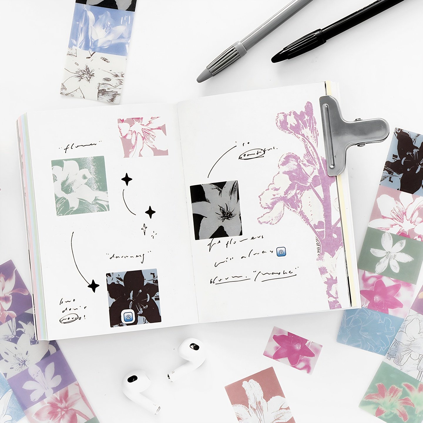 papermore且听风吟雾面PET手帐贴纸杂志ins风手账素材装饰diy贴画,淘宝优惠券,粉丝福利购,淘宝优惠卷