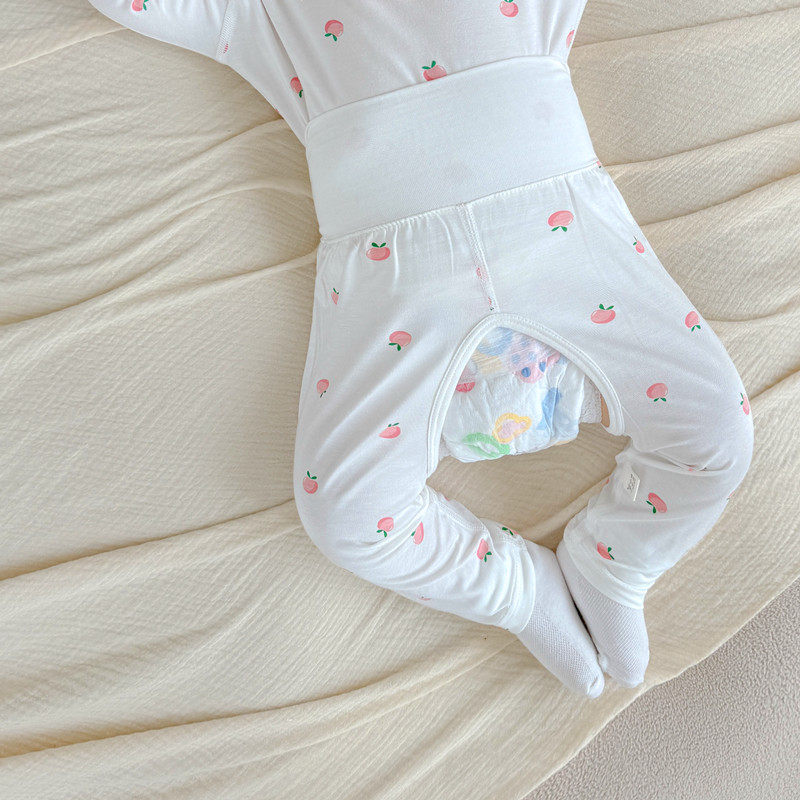 婴儿裤子夏季无骨开裆裤男女宝宝莫代尔薄款凉快新生儿护肚开裆裤,淘宝优惠券,粉丝福利购,淘宝优惠卷