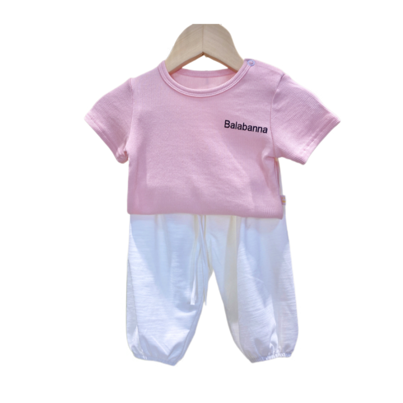 婴幼儿夏季薄款网红套装夏装童装男女宝宝小童1岁3婴儿防蚊裤衣服 - 图3