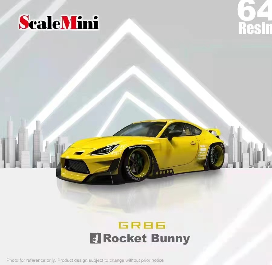 [PDS]ScaleMini 1:64 丰田 GR86火箭兔 树脂 仿真汽车模型 收藏品 - 图3