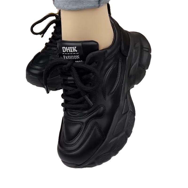 厚底老爹鞋女复古圆头增高皮鞋女深口小个子英伦风轻便软底休闲鞋,淘宝优惠券,粉丝福利购,淘宝优惠卷