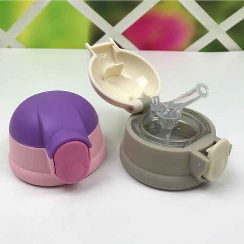 保温杯盖子杯盖配件儿童吸管水壶水杯通用原装弹跳硅胶吸管杯防漏 - 图1