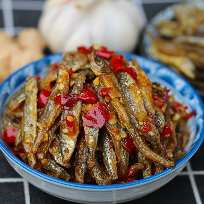 竹乡飘飘香辣小鱼仔剁椒小鱼下饭下酒菜辣椒酱超辣开胃菜瓶装熟食-图0