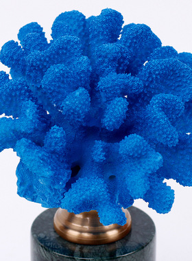 蓝色珊瑚样板房间客厅酒柜装饰品