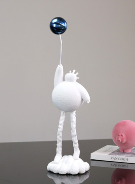 现代家居软装泡泡人物雕塑摆件样板间售楼处客厅玄关壁柜酒柜摆设
